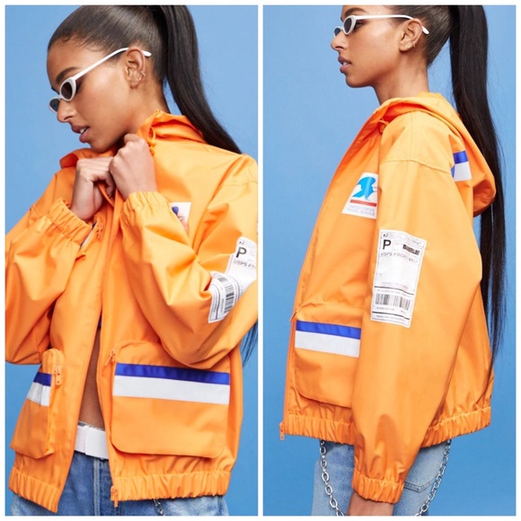 Forever 21 Jackets & Blazers - Forever 21 USPS Orange Reflective Jacket NWT